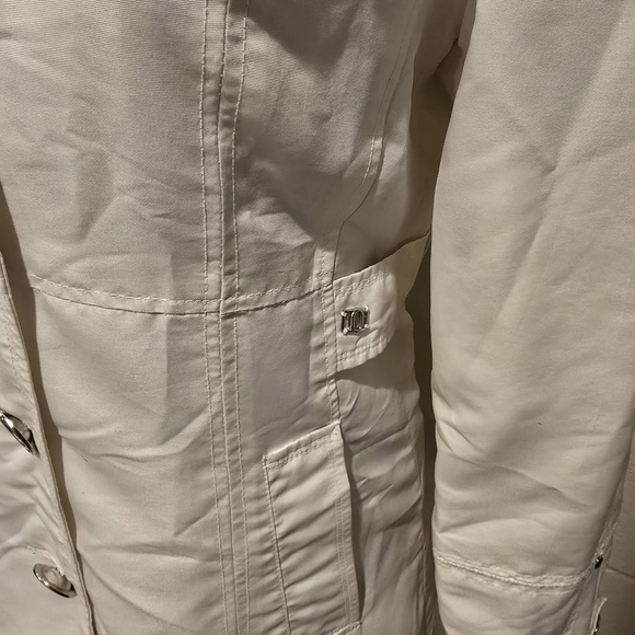 Giacca AGallery Co Lightweight Pleated Lined Jacket With Pockets Size S White. - Picture 6 of 15
